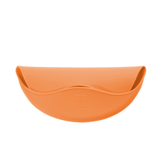 gb good baby baby bib silicone bib baby baby waterproof bib eating bib rice pocket orange