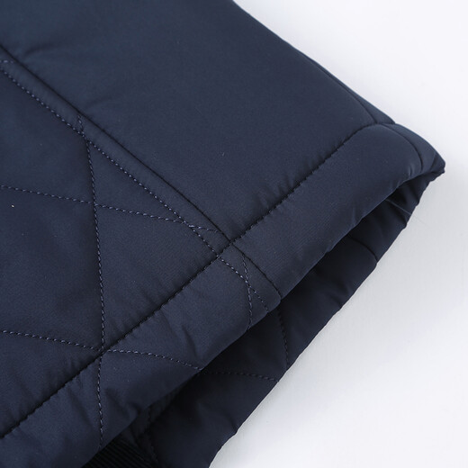 Hengyuanxiang Veste en coton pour hommes collier de couleur de couleur unie en automne et en coton chaud de veste de coton moyen portant des affaires veste en coton pour hommes décontractés 9274 Bleu L (175)