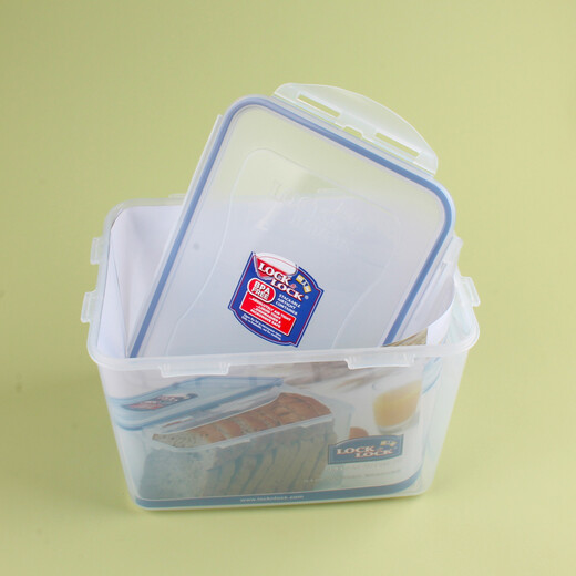 LOCK&LOCK plastic PP crisper lunch box microwavelength square sealed box refrigerator storage box lunch box lunch box food box HPL829 3.9L