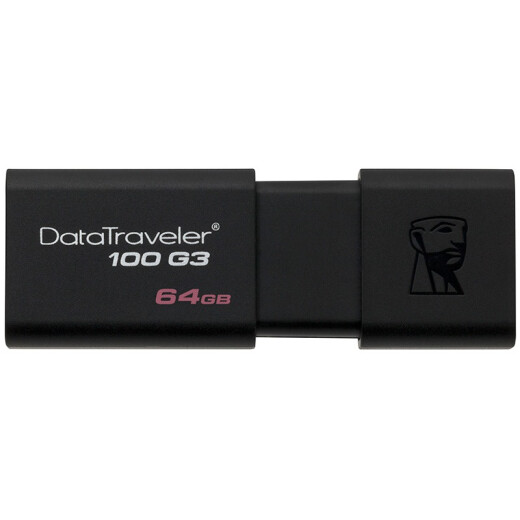 Kingston 64GB USB3.0 U disk DT100G3 black slider design is fashionable and convenient