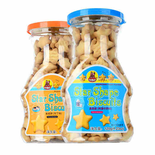 Hippopotamus Children's Snacks Geometric Biscuits 110G Star Biscuits 120G Teething Cartoon Biscuits Casual Snacks Star Milk Flavor 120G