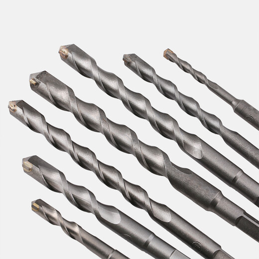 Impact drill bit 6mm 8mm square shank round shank four-pit wall drill cement concrete wall opening electric hammer rotor construction extended impact drill bit set M6*110 round shank