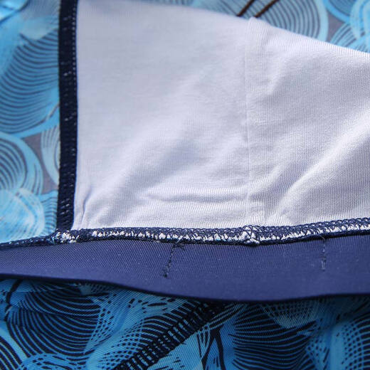 Xuezhu new product men's boxer pants thin ice silk quick-drying shorts printed U convex men's underwear 15867 Navy 1 strip L 170