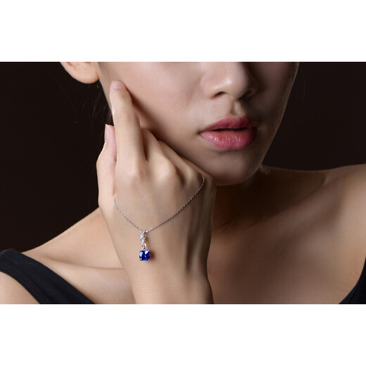 Millais Jewelry 2.31 carat tanzanite pendant 18k gold inlaid with diamond colored gemstones women's necklace as a birthday gift without chain (can be customized)