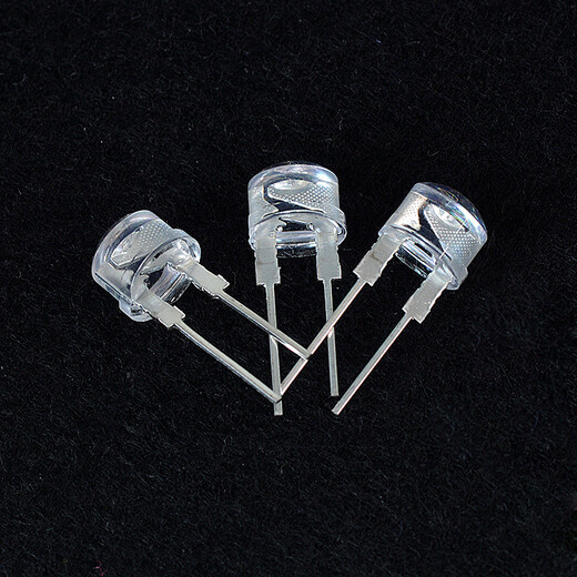 TaoTimeClub 8MM/F8 straw hat LED 0.5W LED light-emitting diode light-emitting tube lamp beads 8mm straw hat white and red light (10 pcs)