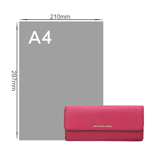 MK Wallet Mike Coles MICHAEL KORS MONEY PIECES Series Cranberry Red Long Wallet Wallet 32F3GTVE7L CRANBERRY