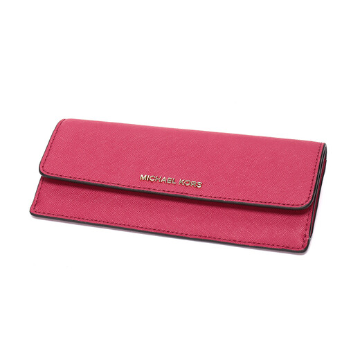 MK Wallet Mike Coles MICHAEL KORS MONEY PIECES Series Cranberry Red Long Wallet Wallet 32F3GTVE7L CRANBERRY