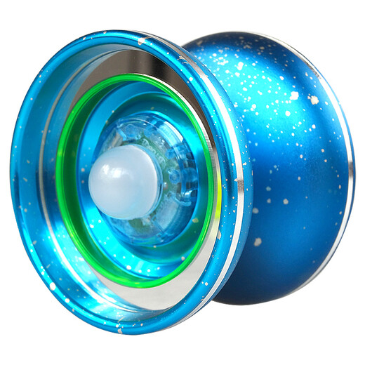 Audi Double Diamond (AULDEY) Yo-Yo Toy Fire Boy King 6 Yo-Yo Boy YOYO Ball Ice Flame Fancy Metal Ball High-End Glare Metal Fancy Ball-Ice Flame S Blue