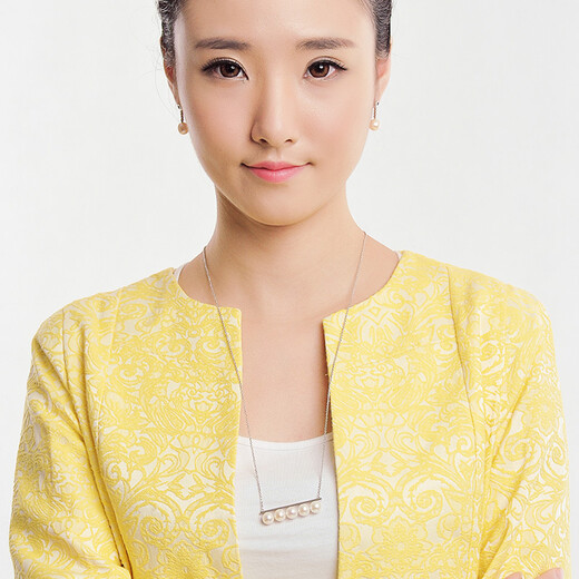 Duixin balance round, smooth and bright 8.5-9mm freshwater pearl silver pendant necklace 11.0-11.5mm