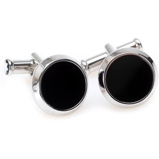 Montblanc MONTBLANC Black Steel Cufflink U112896 Men's Gift