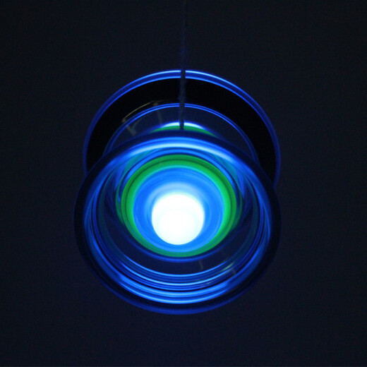 Audi Double Diamond (AULDEY) Yo-Yo Toy Fire Boy King 6 Yo-Yo Boy YOYO Ball Ice Flame Fancy Metal Ball High-End Glare Metal Fancy Ball-Ice Flame S Blue