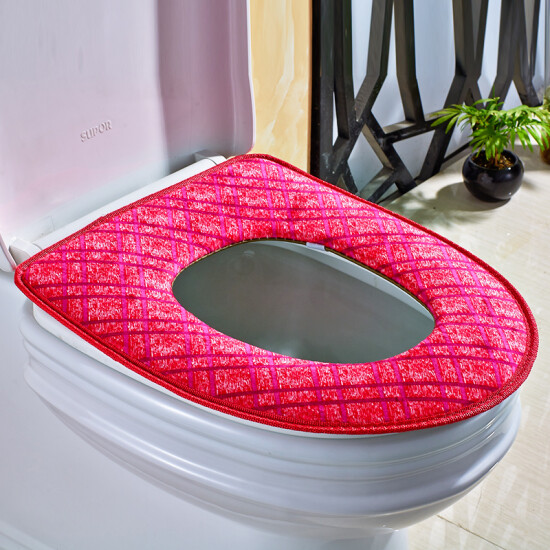 red padded toilet seat