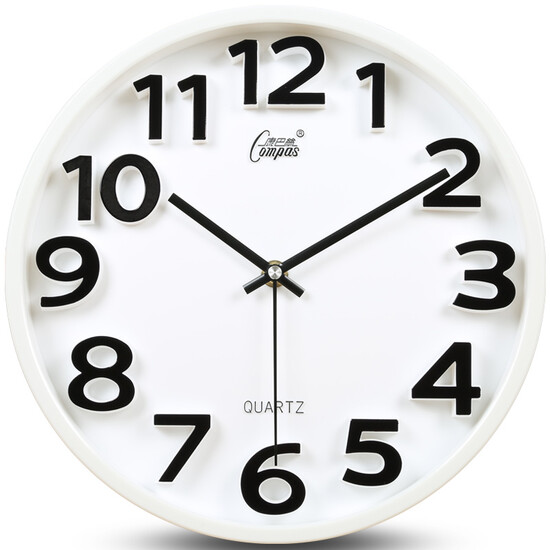 Compas 12 Inch 3d Stereo Square Silent Quartz Wall Clock