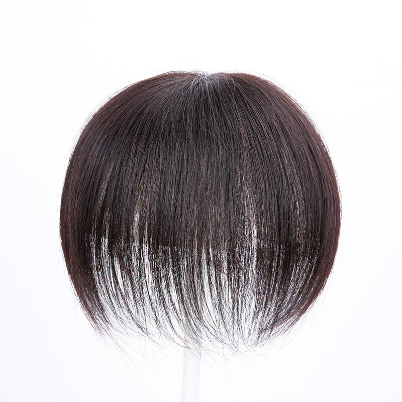 Hengfa wig piece for human hair on top of head, seamless cover for white hair, wig piece for women, light and thin replacement cover, needle replacement block, hand-woven inner net 5*8, natural black 15cm