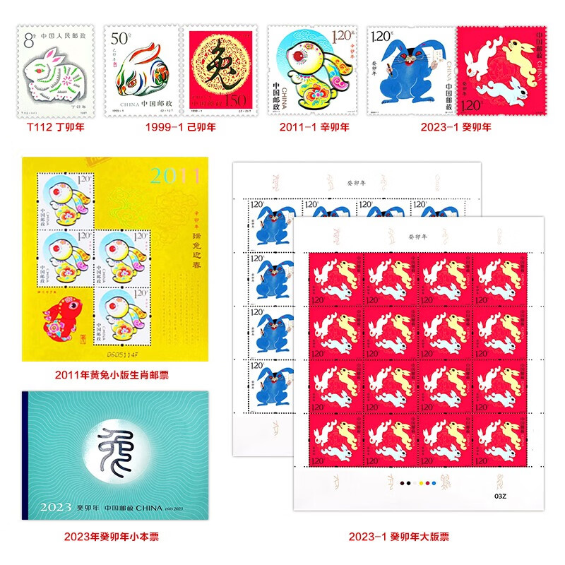 2023-1 Year of the Rabbit Stamps Collection of Twelve Zodiac Signs in the Year of Guimao 