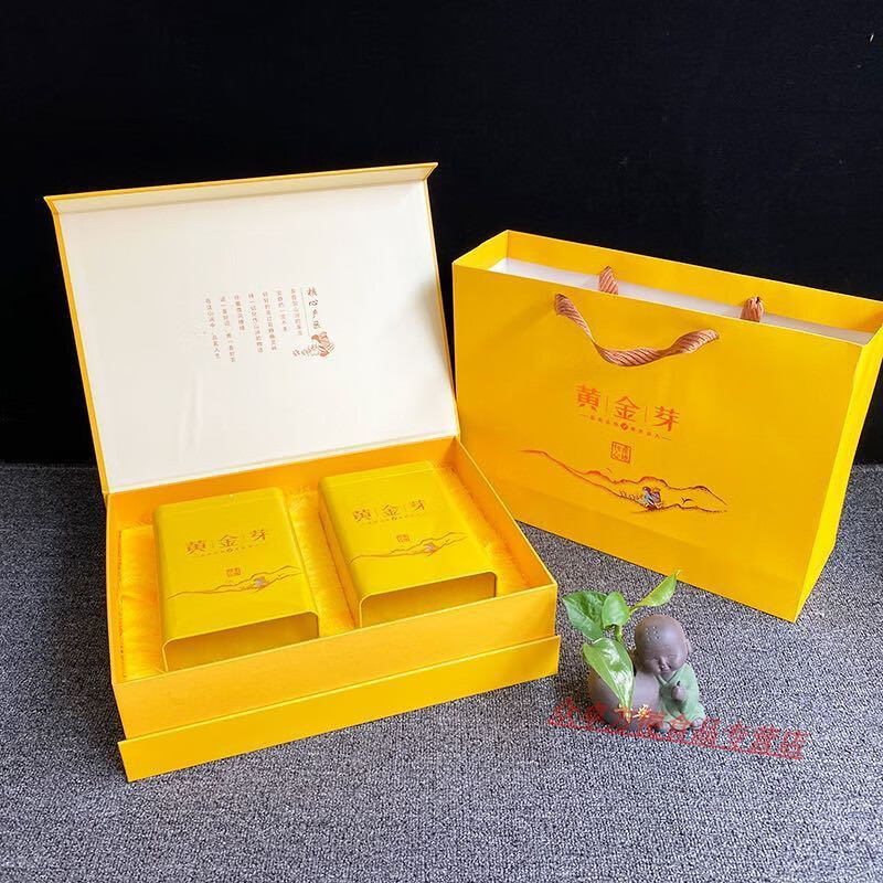 Shifangyi Rare Golden Bud Tea 2024 Mingqian New Tea Spring Tea Alpine Green Tea White Tea Bags and Cans Muyu Green Golden Bud + Gift Box