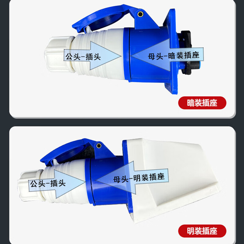 Shantou Lincun is suitable for industrial aviation plug male and female docking explosion-proof socket 220v waterproof connector three-phase electricity 5 three-hole 32A plug