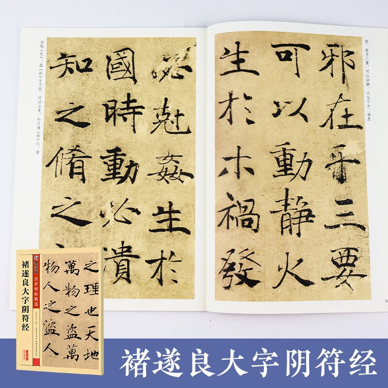 Ink dot calligraphy, Chu Suiliang's large-character Yin Fu Jing of the Tang Dynasty, regular script copying, brush calligraphy copybooks and stele inscriptions, selected inscriptions handed down from ancient times, traditional Chinese marginalia, basic introduction to Chu style calligraphy