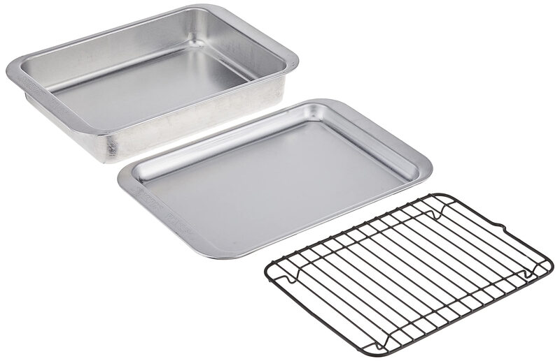 Nordic Ware aluminum baking tray 3-piece set for mini oven, serves 1-2 people