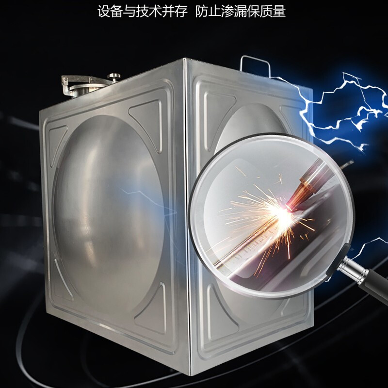 Taliwang stainless steel 304 water tank rectangular large capacity outdoor rural household water storage bucket super building roof water tank 1.5 tons (1.5M*1M*1.18M)