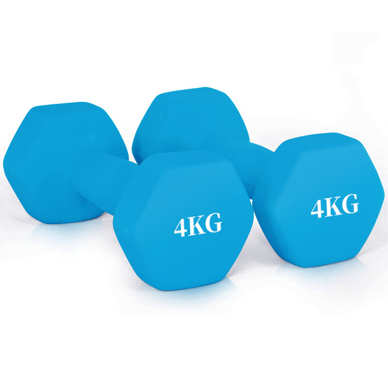 Chengyue color dipped dumbbells for men and women home fitness and shaping equipment combination set 4kg*2 light blue CY-529