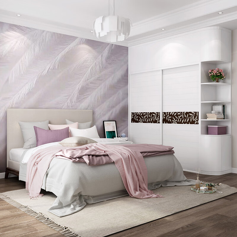Sofia integrated wardrobe customization, hidden door top cabinet, corner storage sliding door large wardrobe, master bedroom storage cabinet, whole house customization, membership bonus, detailed consultation with online customer service