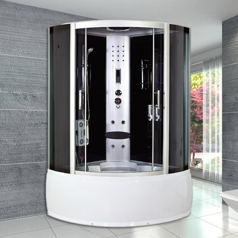 Wulang Machinery (can be installed on the door) shower room bathing room with bathtub bathroom sauna room integrated bathtub 100*100*215cm white with steam