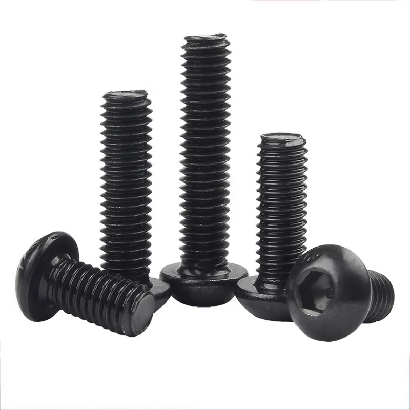Guwanji Grade 10.9 round head hexagon socket screws, high strength pan head hexagon socket bolts, mushroom umbrella head, semi-round head M5*16 (50 pcs)