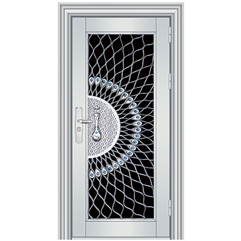 JRB Jiaruibao stainless steel door ventilation villa into the outdoor 304 ventilation door middle door home living room single-open entry security door single-door style 1
