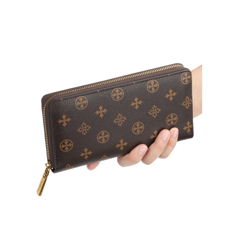 Kuqi Kangaroo brand women's wallet 2025 Chinese Valentine's Day long wallet multi-functional zipper large capacity hand card holder all-in-one package N5567 brown collection priority delivery