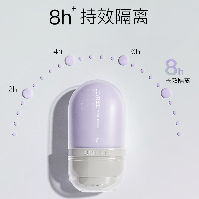 Ositree color-changing isolation cream before makeup, light concealer, brightens even skin tone, moisturizes women without makeup, lavender purple + mint green