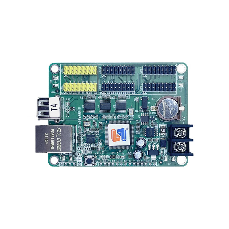 Lingxin control card network port U disk communication single and double color LED display motherboard can be used twice -T4