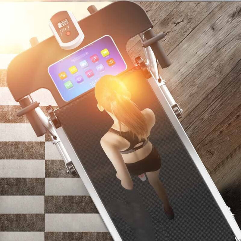 Noyuan household foldable small mini walking machine indoor multi-functional simple mechanical treadmill black flagship model with drawstring waist plate gift bag