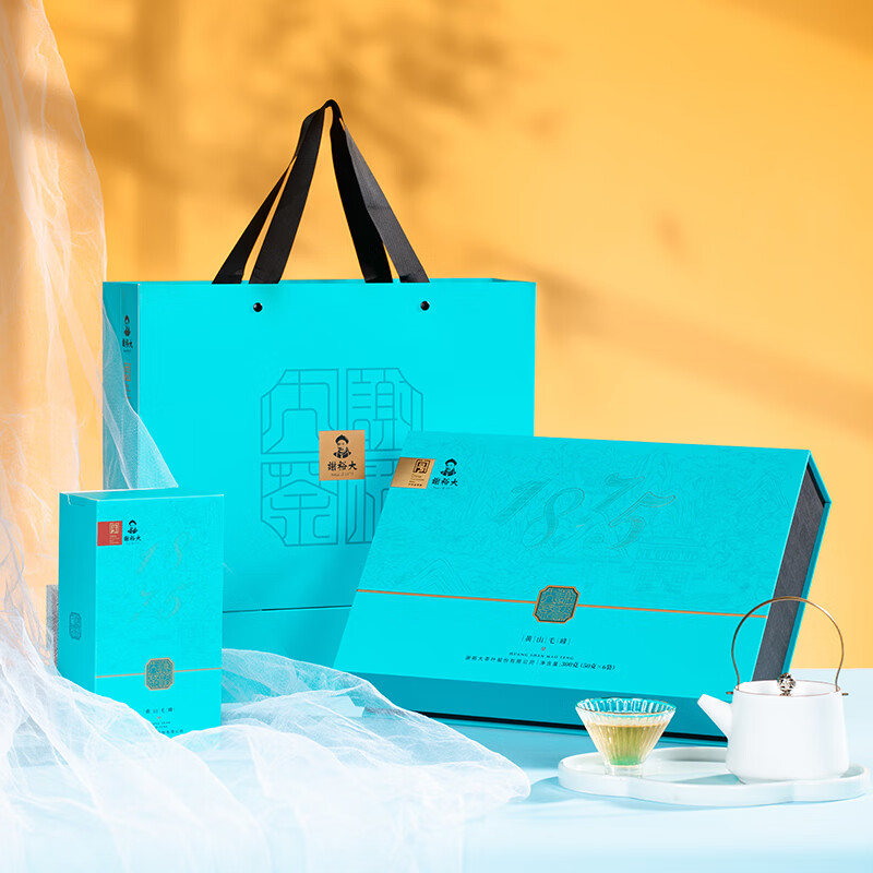 Xie Yuda 2025 new tea green tea imprinted before the rain Huangshan Maofeng special third grade 300g before the rain tea gift box gift recommendation