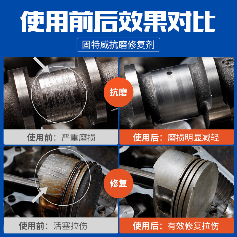 Goodway engine anti-wear protective agent, noise reduction, anti-wear protective agent, relief from burning oil, additive repair agent 280ML