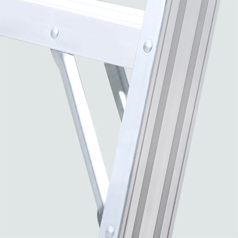 Golden Anchor European standard aluminum alloy double-sided ladder industrial ladder AO31-214 engineering ladder unfolded height 4.285 meters