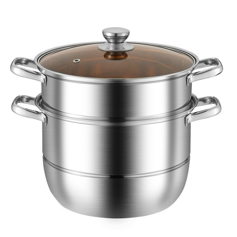 RAEUO stainless steel double-layer multi-purpose steamer 30cm double-layer steamer