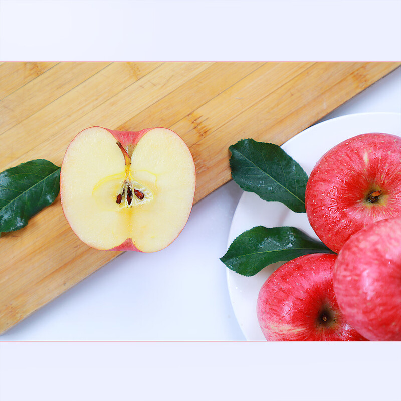 Jingmi Luochuan Apple Red Fuji Fresh Fruit New Fruit Gift Box Net Weight 8.6 Jin Single Fruit 250g Origin Head Straight Hair