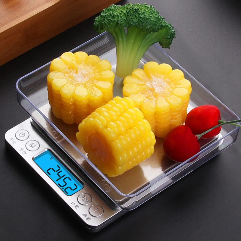 Baijie electronic scale kitchen scale stainless steel scale surface baking scale gram scale food scale 3kg/0.1g coffee electronic scale gram scale