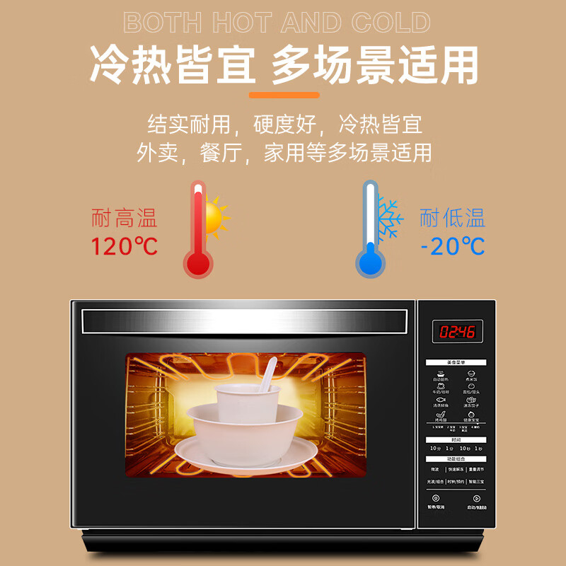 Chulu disposable rice husk tableware four-piece set Kraft paper packaging commercial cups, bowls, spoons and plates four-piece set for barbecue parties Blue and white porcelain chopsticks individually packed 10 pairs