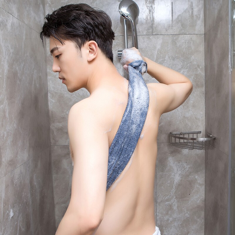 Qingyou Japan imported men's bath towel men's back rub artifact exfoliating strong nylon polyester bath towel men's QYK056 hard