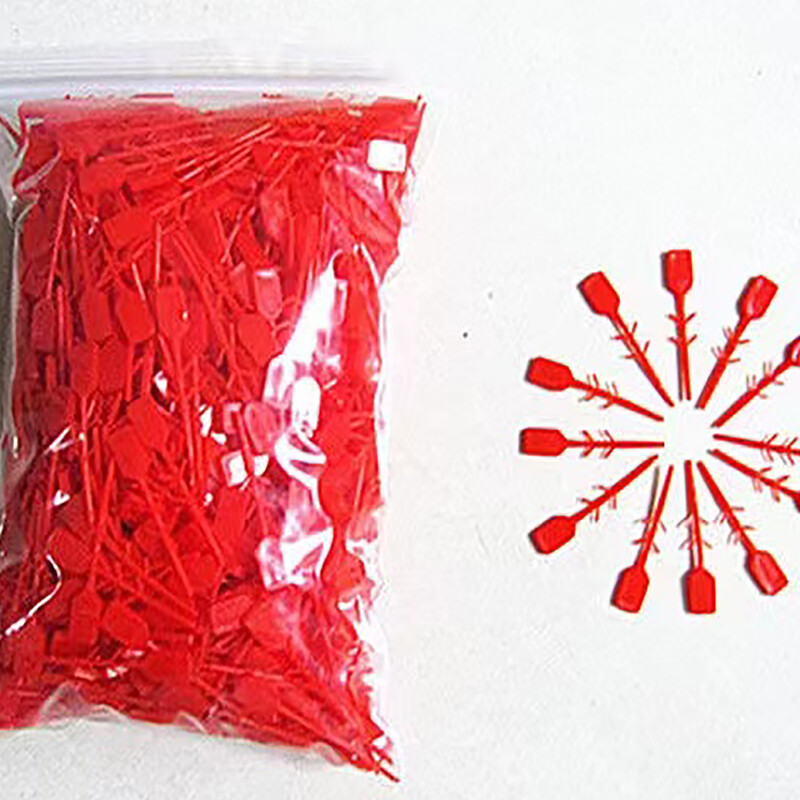 Fire extinguisher accessories plastic seal strip valve head green latch simple safety insurance pin red plastic seal sign fishing line red fire extinguisher plastic seal label 100 pack