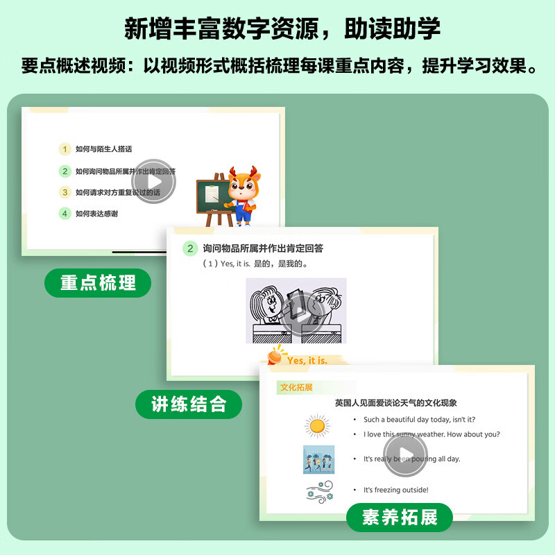 New Concept English 1 Basic Learning Set Student Book + Workbook (Smart Edition, 2 volumes in total, with key points overview video, text audio, word reading, word practice, text reading pronunciation assessment) Zero-based entry, zero-based self-study, primary and secondary school English, Foreign Language Research Press