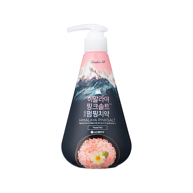 Bamboo salt LG push-on toothpaste powder salt 285g*1 bottle with quiet floral fragrance to reduce tooth stains