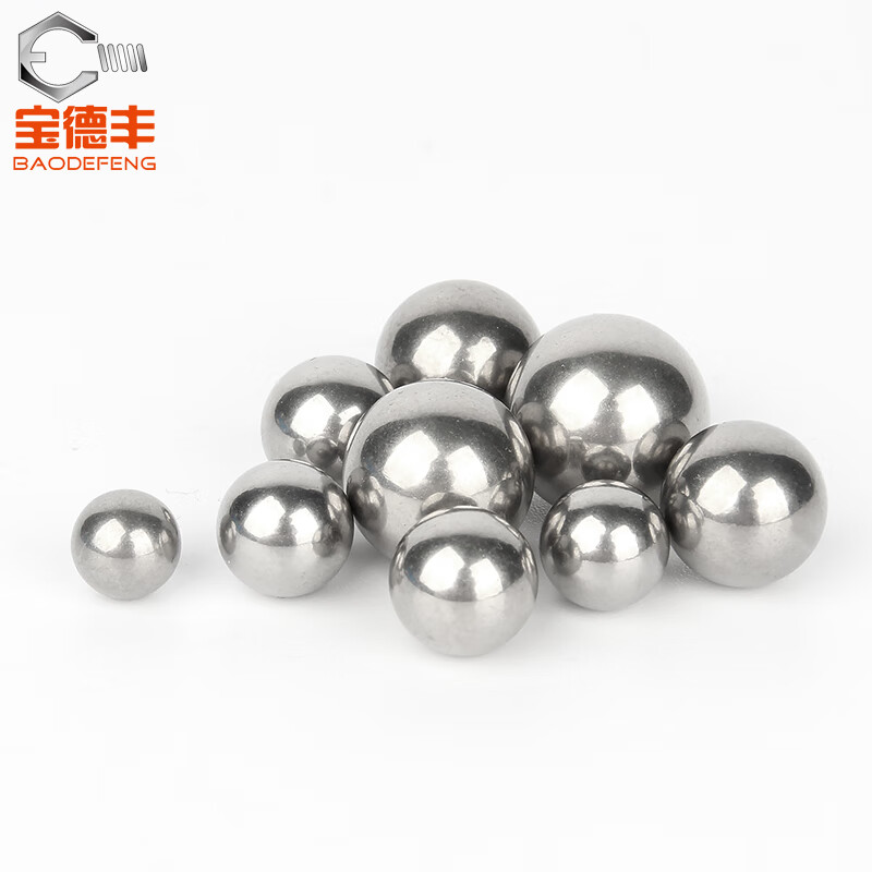 Baodefeng 304 stainless steel precision bearing steel balls solid small steel balls round wave beads national standard fasteners standard parts 10mm 20 pieces -304 material