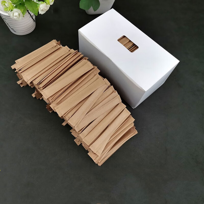 Xinghengmeng Disposable Bamboo Toothpicks for Household Fruit Picks Kraft Paper Individually Packaged 1000 Moso Bamboo Double-Headed Toothpick Sticks One Box (About 500 Packs, Total 1000 Sticks)