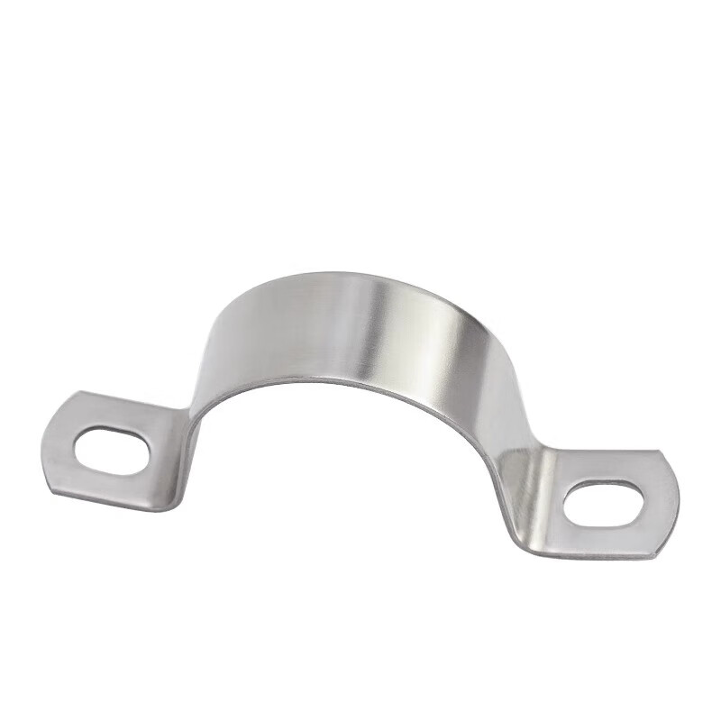 Jinchao 304 stainless steel thickened riding clamp pipe clamp bracket pipe buckle throat hoop water pipe clamp fixed U-shaped buckle pipe hoop M20 (5 pieces) thickened