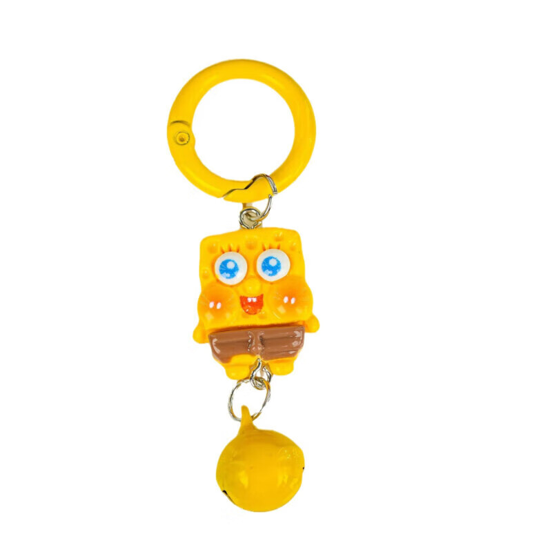 New Little Red Book No. 1 Spongebob Squarepants Star Anti-Lost Pendant Cartoon School Bag Bell Small Pendant Random 2 Pack