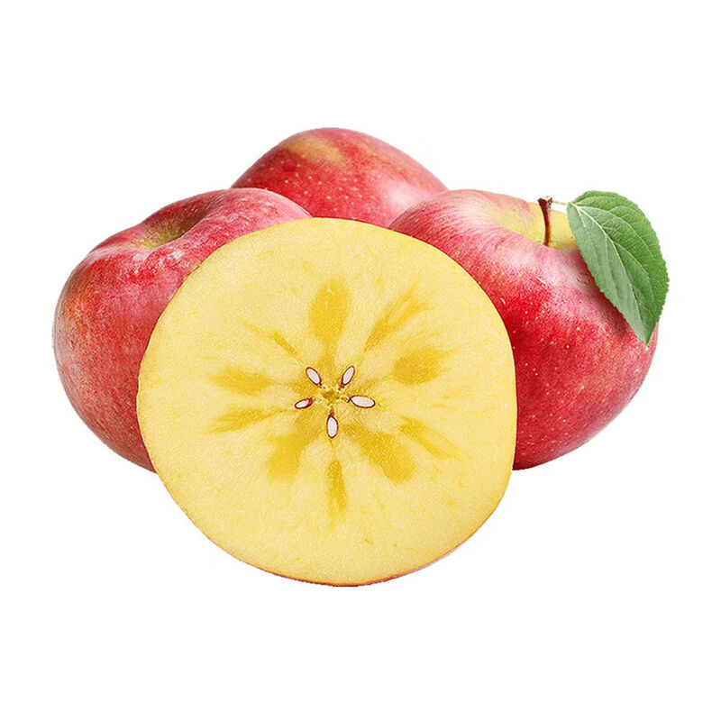 Longbaiwei authentic fresh rock candy apples, seasonal seasonal fruits, domestic red Fuji ugly apples, whole box, 10 jins, fruit diameter 75-85mm, net weight 8.5 jins