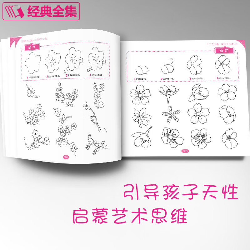 Complete collection of classics <5000 examples of children's simple drawings> Learn creative art pictures and drawings, enlightenment techniques tutorial materials, baby coloring books 3-5-6-7-8-10-12 years old kindergarten books introduction